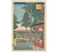 PMEFGJDPE Famous Painting HD Canvas Art Canvas Wall Artwork Inari Shrine At Oji From the Series One Hundred Famous Views of Edo by Ando Hiroshige Classic Wall Decor for Home Decor 60x90cm
