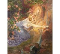 PMEFGJDPE Famous Painting HD Canvas Art Canvas Wall Artwork Julius Kronberg Classic Wall Decor for Home Decor 60x90cm
