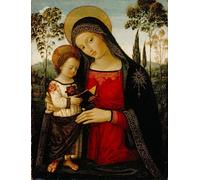 PMEFGJDPE Famous Painting HD Canvas Art Canvas Wall Artwork Lady and Child by Bernardino Di Betto Pinturicchio Classic Wall Decor for Home Decor 60x90cm