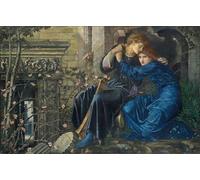 PMEFGJDPE Famous Painting HD Canvas Art Canvas Wall Artwork Love Among the Ruins by Edward Burne Jones Classic Wall Decor for Home Decor 60x90cm