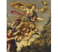 PMEFGJDPE Famous Painting HD Canvas Art Canvas Wall Artwork Mary Magdalene Taken Up to Heaven by Domenichino Classic Wall Decor for Home Decor 60x90cm