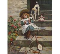 PMEFGJDPE Famous Painting HD Canvas Art Canvas Wall Artwork My Turn Next by Richard Doyle Classic Wall Decor for Home Decor 60x90cm