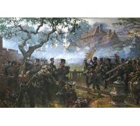 PMEFGJDPE Famous Painting HD Canvas Art Canvas Wall Artwork Nassau Troops At Hougoumont During the Battle of Waterloo by Jan Hoynck Van Papendrecht Classic Wall Decor for Home Decor 60x90cm
