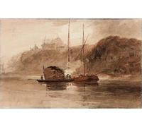 PMEFGJDPE Famous Painting HD Canvas Art Canvas Wall Artwork on the Tyne Bill Point by Luke Clennell Classic Wall Decor for Home Decor 60x90cm