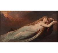 PMEFGJDPE Famous Painting HD Canvas Art Canvas Wall Artwork Paolo Et Francesca by Lionel Noel Royer Classic Wall Decor for Home Decor 60x90cm