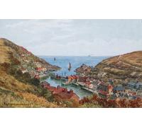 PMEFGJDPE Famous Painting HD Canvas Art Canvas Wall Artwork Polperro From the Hill by Alfred Robert Quinton Classic Wall Decor for Home Decor 60x90cm