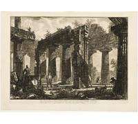 PMEFGJDPE Famous Painting HD Canvas Art Canvas Wall Artwork Rear View of the Remains of the Pronaos of the Temple of Neptune by Battista Piranesi Classic Wall Decor for Home Decor 60x90cm