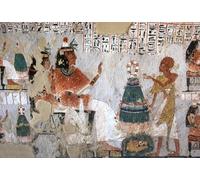 PMEFGJDPE Famous Painting HD Canvas Art Canvas Wall Artwork Representation of Roy and His Wife Nebtawy Facing a High Priest by Famous Artist Classic Wall Decor for Home Decor 60x90cm