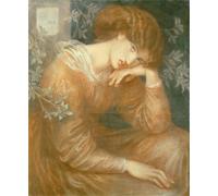 PMEFGJDPE Famous Painting HD Canvas Art Canvas Wall Artwork Reverie by Dante Gabriel Charles Rossetti Classic Wall Decor for Home Decor 60x90cm