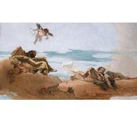 PMEFGJDPE Famous Painting HD Canvas Art Canvas Wall Artwork Study for a Ceiling with the Personification of Counsel by Battista Tiepolo Classic Wall Decor for Home Decor 60x90cm