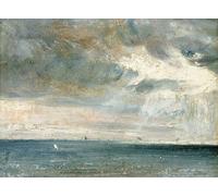 PMEFGJDPE Famous Painting HD Canvas Art Canvas Wall Artwork Study of Sea and Sky by John Constable Classic Wall Decor for Home Decor 60x90cm