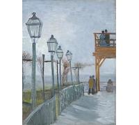 PMEFGJDPE Famous Painting HD Canvas Art Canvas Wall Artwork Terrace and Observation Deck At the Moulin by Vincent Van Gogh Classic Wall Decor for Home Decor 60x90cm