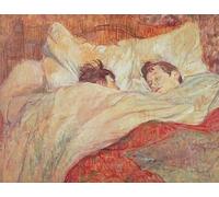 PMEFGJDPE Famous Painting HD Canvas Art Canvas Wall Artwork the Bed by Henri De Toulouse Lautrec Classic Wall Decor for Home Decor 60x90cm