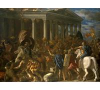 PMEFGJDPE Famous Painting HD Canvas Art Canvas Wall Artwork the Destruction of the Temple of Jerusalem by Nicolas Poussin Classic Wall Decor for Home Decor 60x90cm