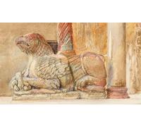 PMEFGJDPE Famous Painting HD Canvas Art Canvas Wall Artwork the Gryphon Bearing the North Shaft of the West Entrance of the Duomo Verona by John Ruskin Classic Wall Decor for Home Decor 60x90cm