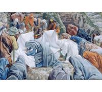 PMEFGJDPE Famous Painting HD Canvas Art Canvas Wall Artwork the Holy Virgin Kisses the Face of Christ Before It Is Wrapped in the Winding Sheet by Jacques Classic Wall Decor for Home Decor 60x90cm