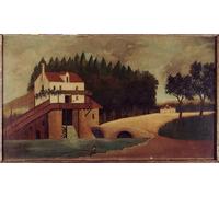 PMEFGJDPE Famous Painting HD Canvas Art Canvas Wall Artwork the Mill by Henri J F Rousseau Classic Wall Decor for Home Decor 60x90cm