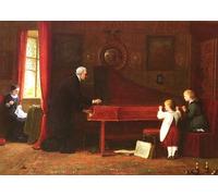 PMEFGJDPE Famous Painting HD Canvas Art Canvas Wall Artwork the Piano Tuner by Frederick Daniel Hardy Classic Wall Decor for Home Decor 60x90cm