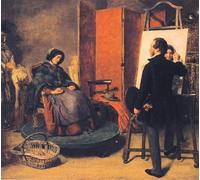 PMEFGJDPE Famous Painting HD Canvas Art Canvas Wall Artwork the Sleeping Model by William Powell Frith Classic Wall Decor for Home Decor 60x90cm