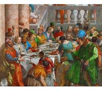 PMEFGJDPE Famous Painting HD Canvas Art Canvas Wall Artwork the Wedding Feast At Cana Detail by Paolo Veronese Classic Wall Decor for Home Decor 60x90cm