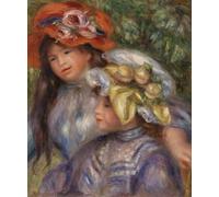 PMEFGJDPE Famous Painting HD Canvas Art Canvas Wall Artwork Two Girls by Pierre Auguste Renoir Classic Wall Decor for Home Decor 60x90cm