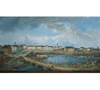 PMEFGJDPE Famous Painting HD Canvas Art Canvas Wall Artwork View of Stockholm From the Royal by Famous Artist Classic Wall Decor for Home Decor 60x90cm