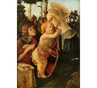 PMEFGJDPE Famous Painting HD Canvas Art Canvas Wall Artwork Virgin and child with young st john the baptist by Sandro Botticelli Classic Wall Decor for Home Decor 60x90cm