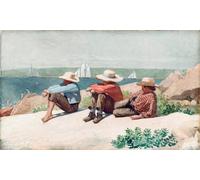 PMEFGJDPE Famous Painting HD Canvas Art Canvas Wall Artwork Watching Ships Gloucester by Winslow Homer Classic Wall Decor for Home Decor 60x90cm