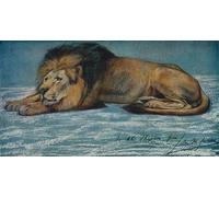 PMEFGJDPE Famous Painting Pictures Paintings Canvas Prints a Lion by es Swan Wall Art Graffiti for Home Decor 60x90cm