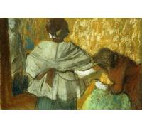 PMEFGJDPE Famous Painting Pictures Paintings Canvas Prints At the Couturiere the Fitting by Edgar Degas Wall Art Graffiti for Home Decor 60x90cm