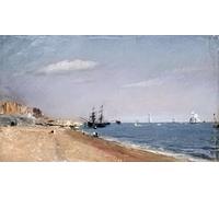 PMEFGJDPE Famous Painting Pictures Paintings Canvas Prints Brighton Beach with Colliers by John Constable Wall Art Graffiti for Home Decor 60x90cm