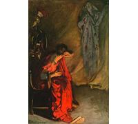 PMEFGJDPE Famous Painting Pictures Paintings Canvas Prints Brutus and the Ghost of Julius Caesar by Edwin Austin Abbey Wall Art Graffiti for Home Decor 60x90cm