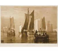 PMEFGJDPE Famous Painting Pictures Paintings Canvas Prints Calm From the 'Book of Studies' by Mallord William Turner Wall Art Graffiti for Home Decor 60x90cm