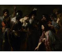 PMEFGJDPE Famous Painting Pictures Paintings Canvas Prints Christ and the Adulteress by Valentin De Boulogne Wall Art Graffiti for Home Decor 60x90cm