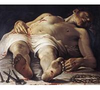 PMEFGJDPE Famous Painting Pictures Paintings Canvas Prints Dead Christ by Annibale Carracci Wall Art Graffiti for Home Decor 60x90cm