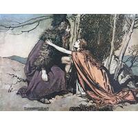 PMEFGJDPE Famous Painting Pictures Paintings Canvas Prints Father Father Tell Me What Ails Thee for the Rhinegold by Arthur Rackham Wall Art Graffiti for Home Decor 60x90cm