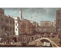 PMEFGJDPE Famous Painting Pictures Paintings Canvas Prints Festival of the Blessed Virgin Mary on the Nd February At Santa Maria Formosa Venice by Gabriele Bella for Home Decor 60x90cm