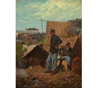 PMEFGJDPE Famous Painting Pictures Paintings Canvas Prints Home Sweet Home by Winslow Homer Wall Art Graffiti for Home Decor 60x90cm