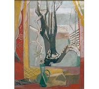PMEFGJDPE Famous Painting Pictures Paintings Canvas Prints Looking Through the Window on Snowy Tree by Oskar Moll Wall Art Graffiti for Home Decor 60x90cm