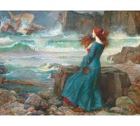 PMEFGJDPE Famous Painting Pictures Paintings Canvas Prints Miranda - the Tempest by John William Waterhouse Wall Art Graffiti for Home Decor 60x90cm
