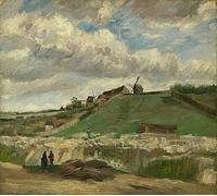 PMEFGJDPE Famous Painting Pictures Paintings Canvas Prints Montmartre Hills with Quarry Paris Juni Juli Wall Art Graffiti for Home Decor 60x90cm