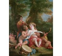 PMEFGJDPE Famous Painting Pictures Paintings Canvas Prints Music by Angelica Kauffmann Wall Art Graffiti for Home Decor 60x90cm