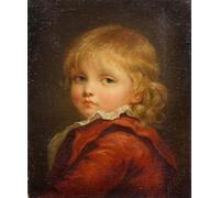 PMEFGJDPE Famous Painting Pictures Paintings Canvas Prints Portrait of a Boy with a Red Coat by Jean Baptiste Greuze Wall Art Graffiti for Home Decor 60x90cm
