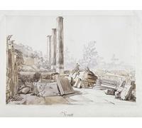 PMEFGJDPE Famous Painting Pictures Paintings Canvas Prints Ruins of the Temple of Serapis At Pozzuoli by Claude Vernet Wall Art Graffiti for Home Decor 60x90cm