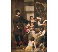 PMEFGJDPE Famous Painting Pictures Paintings Canvas Prints Saint Isidore of Seville and the Miracle of the Well by Cano Wall Art Graffiti for Home Decor 60x90cm