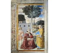 PMEFGJDPE Famous Painting Pictures Paintings Canvas Prints St Agostino Reading Epistles of St Paul by Benozzo Di Lese Di Sandro Gozzoli Wall Art Graffiti for Home Decor 60x90cm