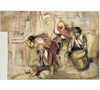 PMEFGJDPE Famous Painting Pictures Paintings Canvas Prints Study for the Proclamation of Don Carlos by John Frederick Lewis Wall Art Graffiti for Home Decor 60x90cm