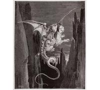 PMEFGJDPE Famous Painting Pictures Paintings Canvas Prints the Divine Comedy by Gustave Dore Wall Art Graffiti for Home Decor 60x90cm