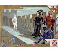 PMEFGJDPE Famous Painting Pictures Paintings Canvas Prints the Ghost of the King Appearing to Hamlet Scene From Act I of Hamlet by Gaston Bussiere Wall Art Graffiti for Home Decor 60x90cm