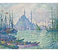 PMEFGJDPE Famous Painting Pictures Paintings Canvas Prints the Golden Horn Minarets Signac Paul by Paul Signac Wall Art Graffiti for Home Decor 60x90cm